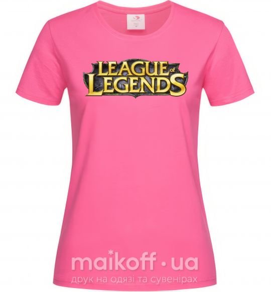 Жіноча футболка League of legends logo Яскраво-рожевий фото