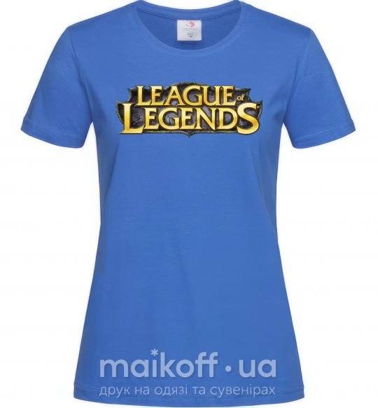 Жіноча футболка League of legends logo Яскраво-синій фото