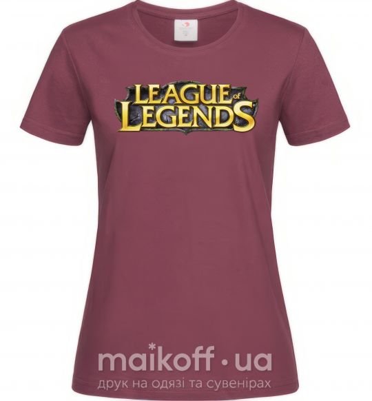 Жіноча футболка League of legends logo Бордовий фото