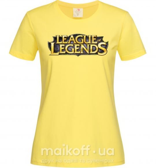Женская футболка League of legends logo Лимонный фото