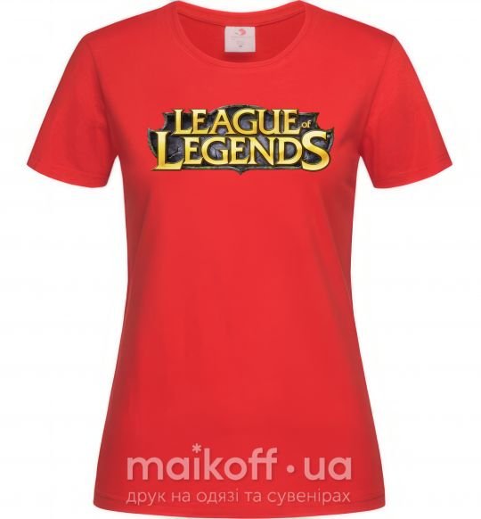 Женская футболка League of legends logo Красный фото