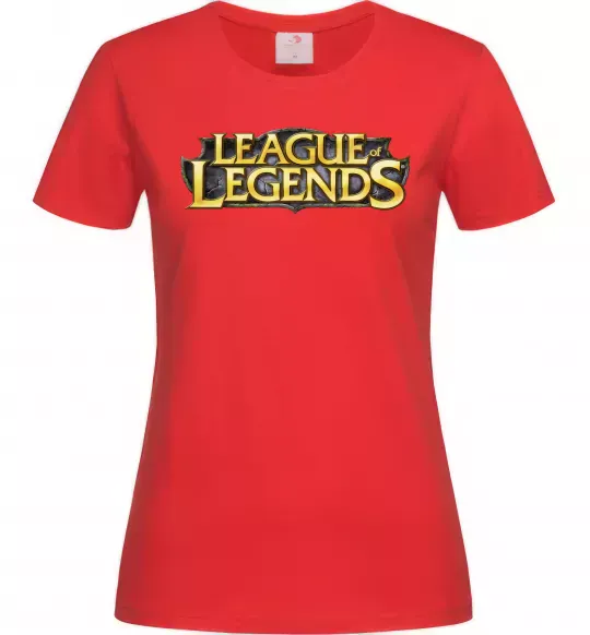 Женская футболка League of legends logo Красный фото
