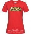 Жіноча футболка League of legends logo Червоний фото