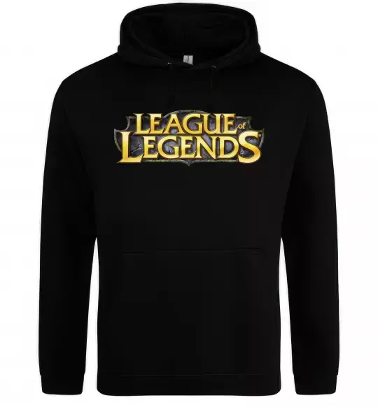 Мужская толстовка (худи) League of legends logo Черный фото