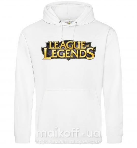 Мужская толстовка (худи) League of legends logo Белый фото