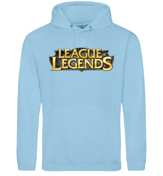 Мужская толстовка (худи) League of legends logo Голубой фото