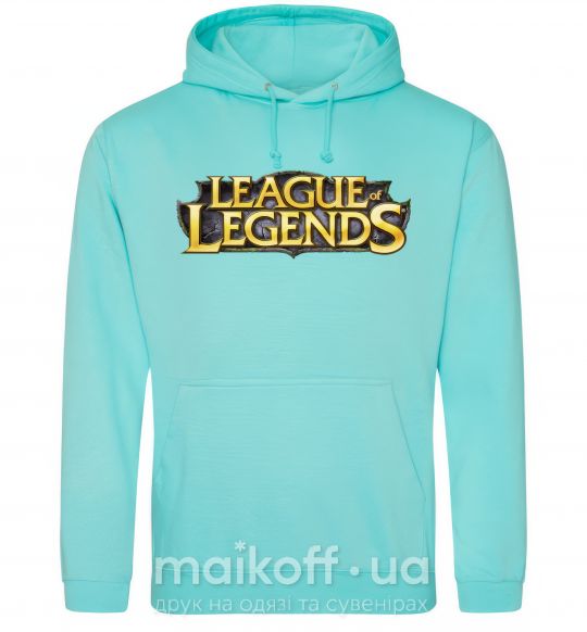 Мужская толстовка (худи) League of legends logo Мятный фото