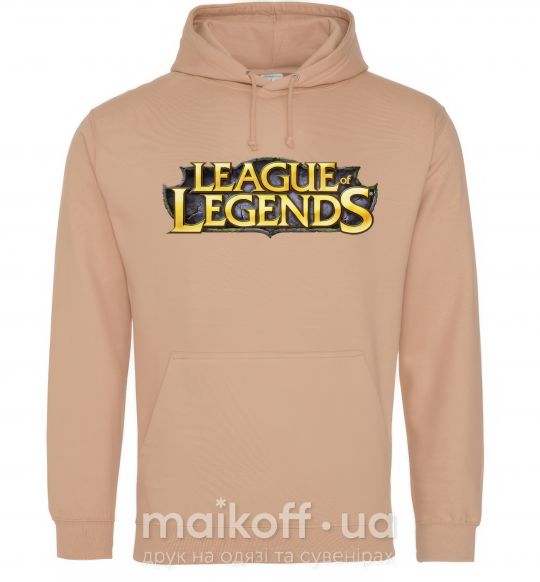 Женская толстовка (худи) League of legends logo Песочный фото