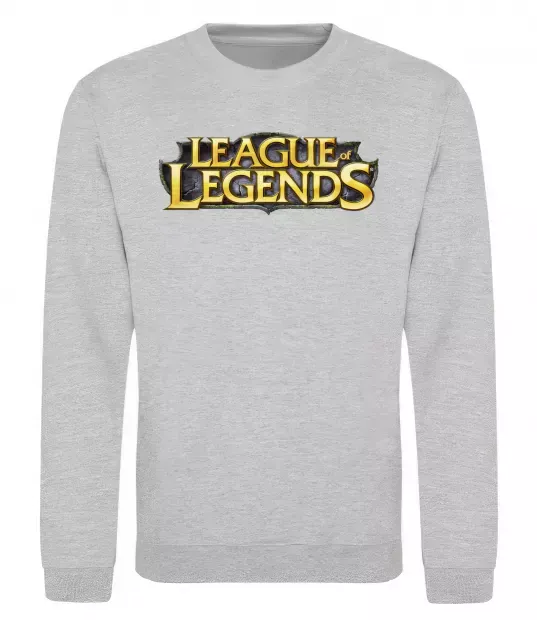 Світшот League of legends logo Сірий меланж фото