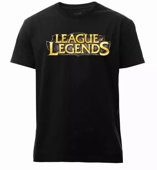 Чоловіча преміум футболка League of legends logo Чорний фото
