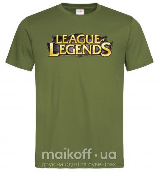 Мужская футболка League of legends logo Оливковый фото