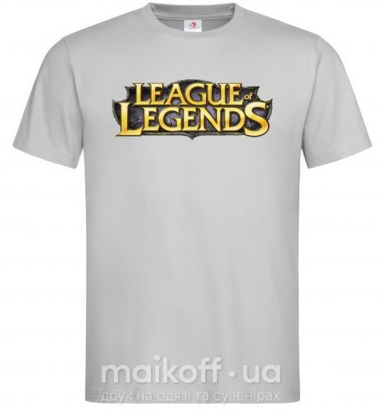 Мужская футболка League of legends logo Серый фото