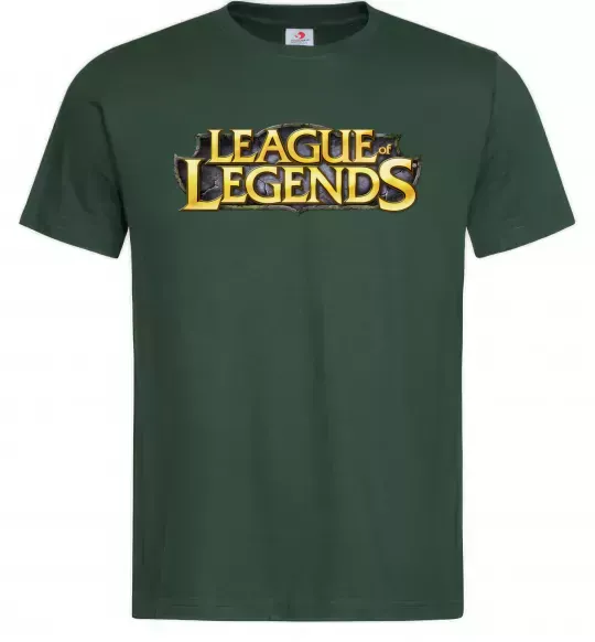 Мужская футболка League of legends logo Темно-зеленый фото