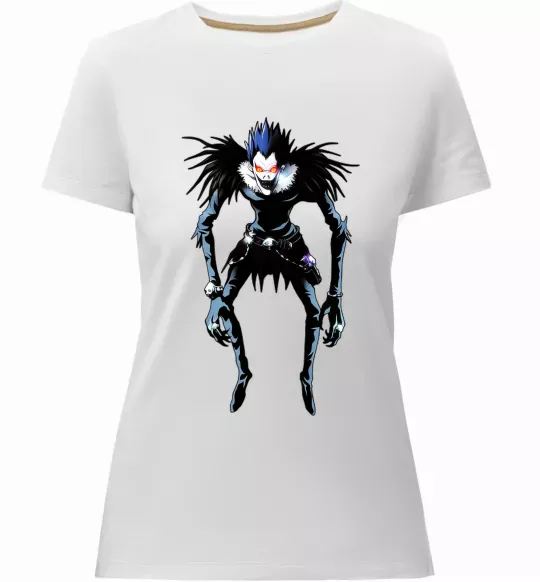 Женская премиум футболка Рюк Зошит Смерті Белый фото