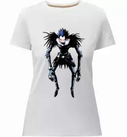 Женская премиум футболка death note L i am justice Белый фото