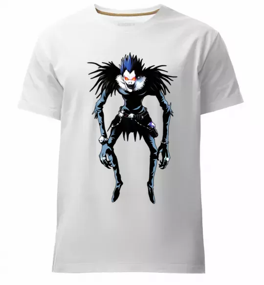 Мужская премиум футболка Рюк Зошит Смерті Белый фото