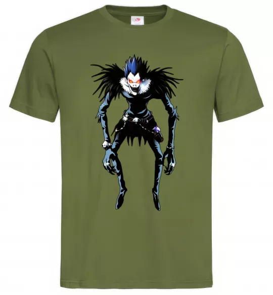 Чоловіча футболка Рюк Зошит Смерті Оливковий фото