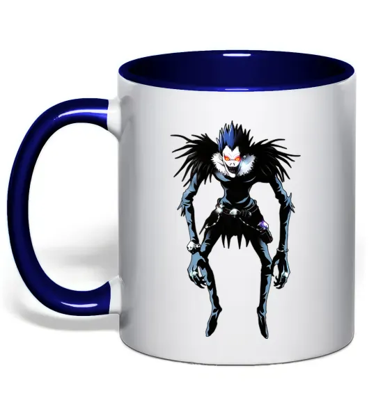 Чашка з кольоровою ручкою Рюк Зошит Смерті Глибокий темно-синій фото