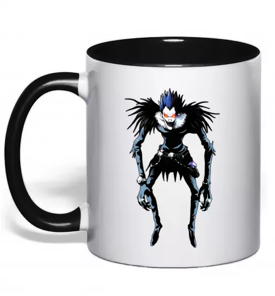 Чашка з кольоровою ручкою Рюк Зошит Смерті Чорний фото