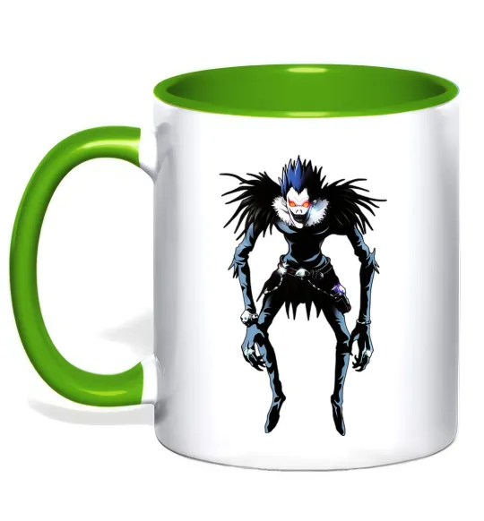 Чашка с цветной ручкой Рюк Зошит Смерті Лаймовый фото