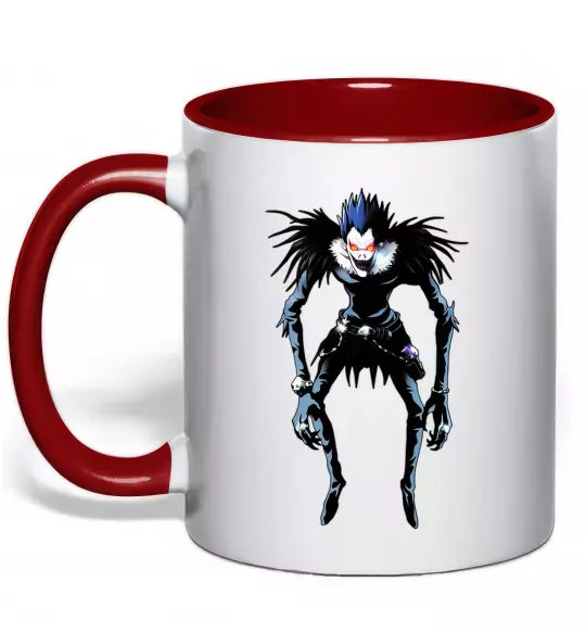 Чашка з кольоровою ручкою Рюк Зошит Смерті Червоний фото