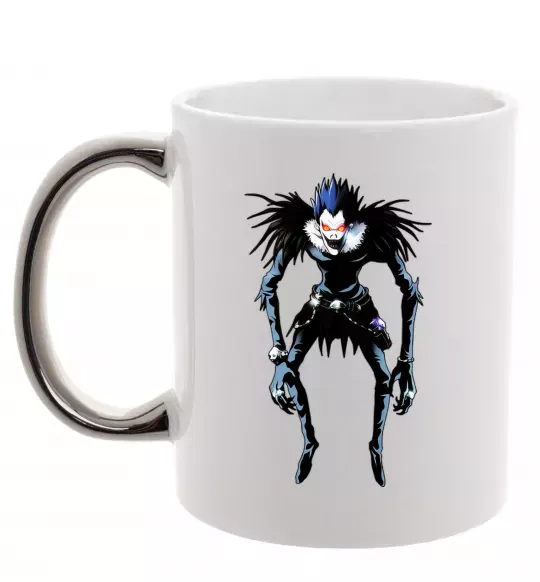 Чашка з кольоровою ручкою Рюк Зошит Смерті Срібло фото