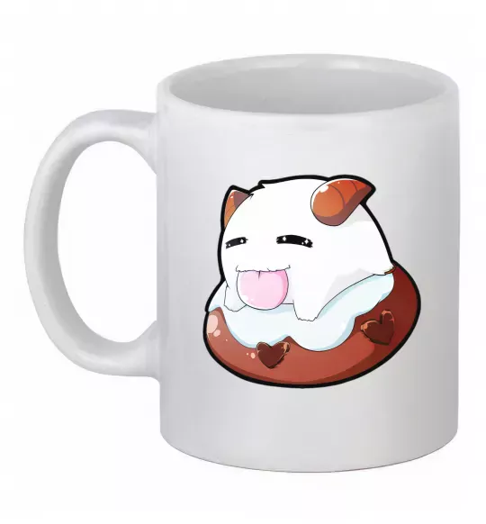 Чашка керамическая League of legends Poro Белый фото