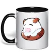 Чашка з кольоровою ручкою League of legends Poro Чорний Чашка з кольоровою ручкою League of legends Poro Чорний фото