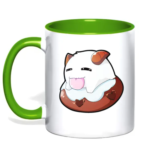 Чашка с цветной ручкой League of legends Poro Лаймовый фото