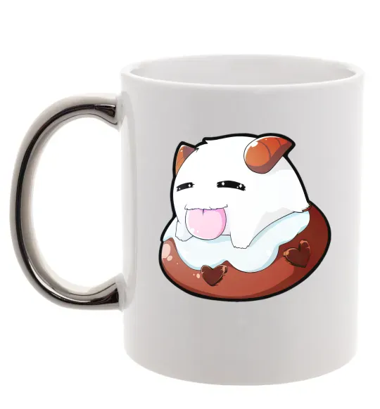 Чашка з кольоровою ручкою League of legends Poro Срібло фото