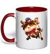 Чашка с цветной ручкой League of legends Teemo Красный фото