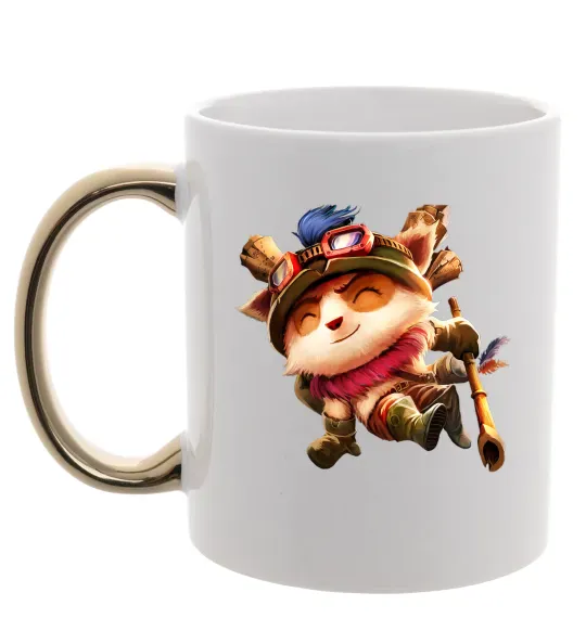 Чашка с цветной ручкой League of legends Teemo Золото фото