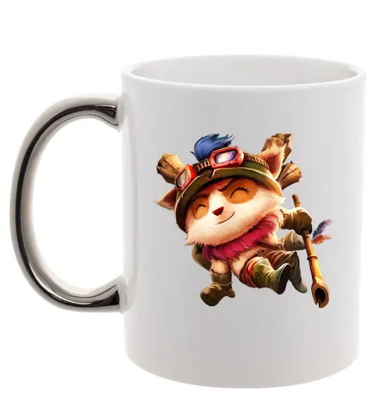 Чашка с цветной ручкой League of legends Teemo Серебро фото