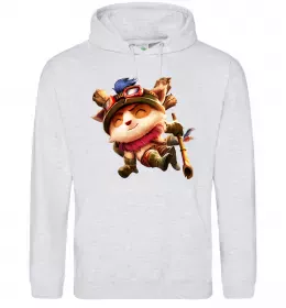 Чоловіча толстовка (худі) League of legends Teemo Сірий меланж фото