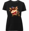 Женская премиум футболка League of legends Teemo Черный фото