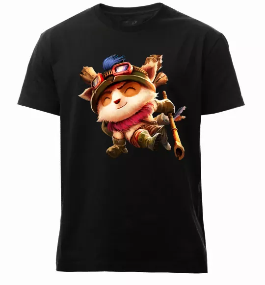Чоловіча преміум футболка League of legends Teemo Чорний фото