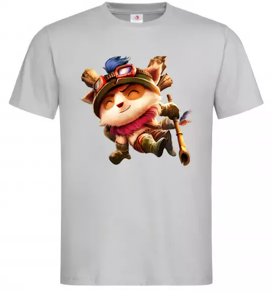 Мужская футболка League of legends Teemo Серый фото