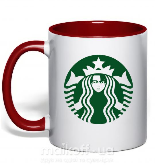 Чашка з кольоровою ручкою Starbucks Levi Червоний фото