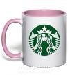 Чашка з кольоровою ручкою Starbucks Levi Ніжно рожевий фото