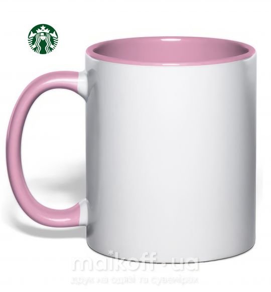 Чашка з кольоровою ручкою Starbucks Levi Ніжно рожевий фото