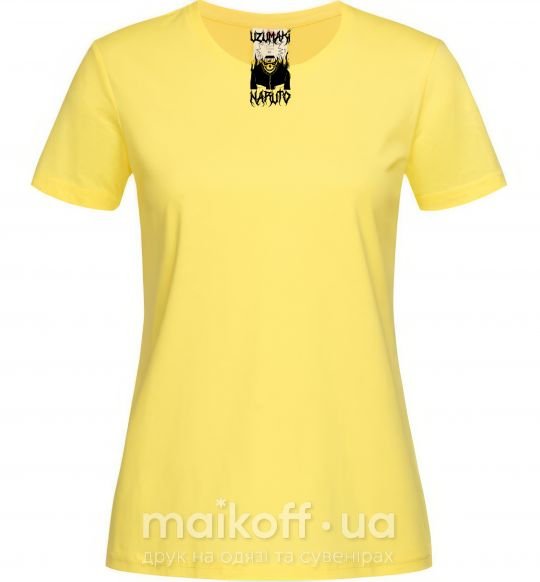 Жіноча футболка Naruto череп чб Лимонний фото