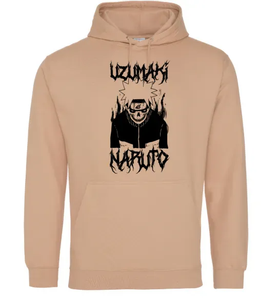 Жіноча толстовка (худі) Naruto череп чб Пісочний фото