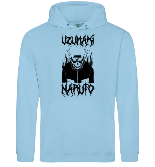 Жіноча толстовка (худі) Naruto череп чб Блакитний фото