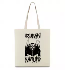 Еко-сумка Naruto череп чб Бежевий фото