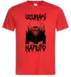 Чоловіча футболка Naruto череп чб Червоний Чоловіча футболка Naruto череп чб Червоний фото