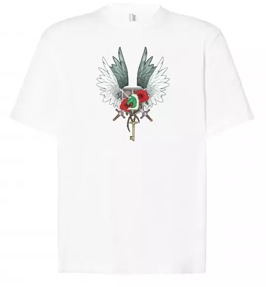 Футболка Оверсайз Атака титанів герби Белый фото