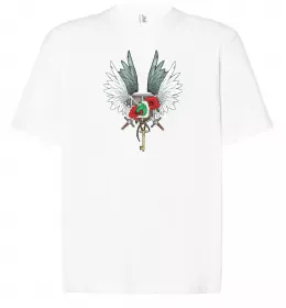 Футболка Оверсайз Атака титанів герби Белый фото