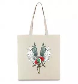 Эко-сумка Eren Yeager Титан Бежевый фото