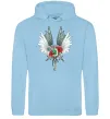 Чоловіча толстовка (худі) Атака титанів герби Блакитний фото