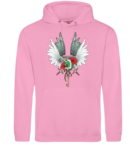 Жіноча толстовка (худі) Атака титанів герби Рожевий фото